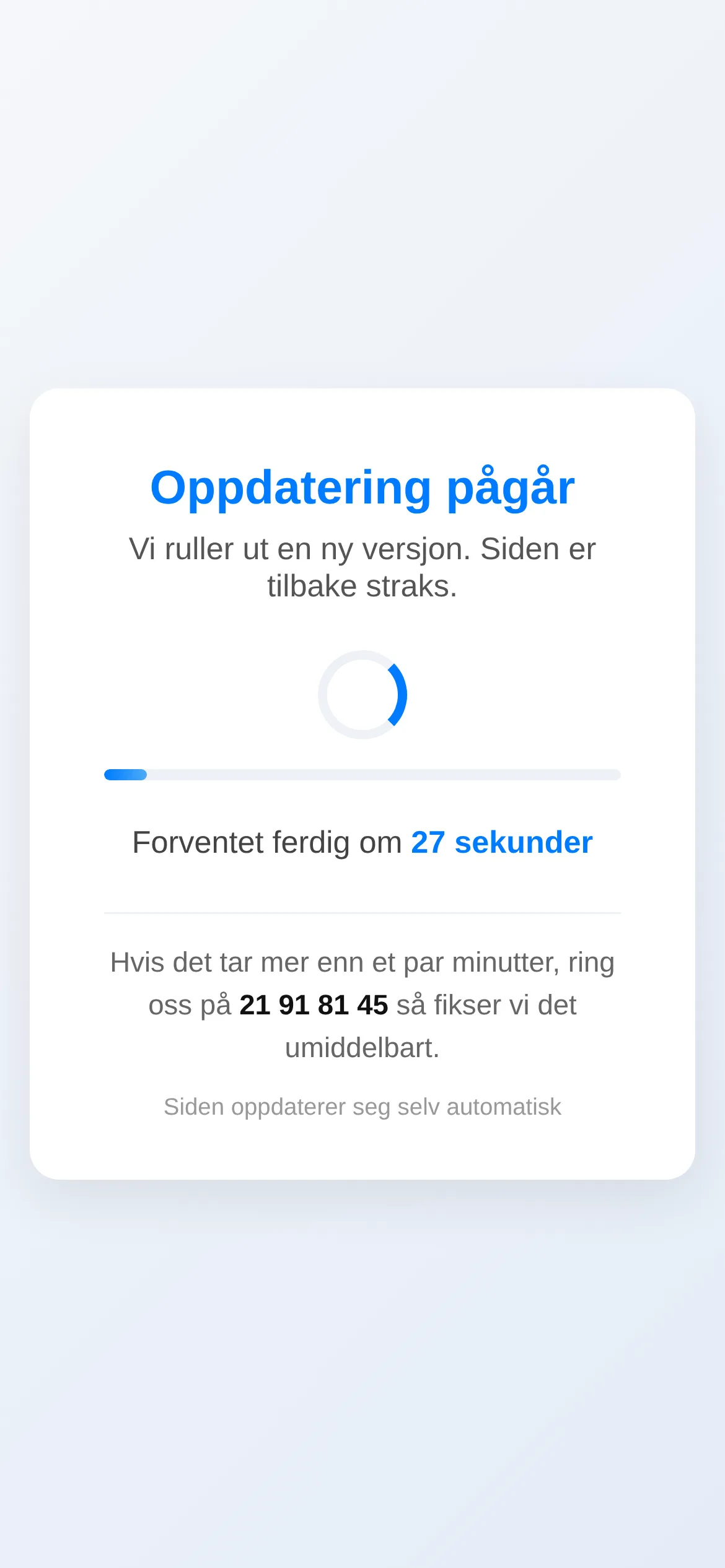 Dashbord for bilverksted med dekkhotell på mobil i InventarListen